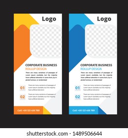 Roll up banner design print template