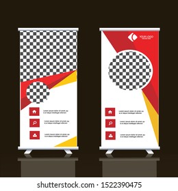 Roll up banner design print template