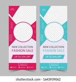 Roll up banner design print template