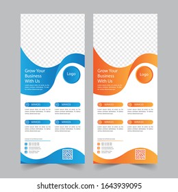 Roll up banner design print template