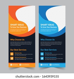 Roll up banner design print template