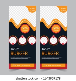 Roll up banner design print template