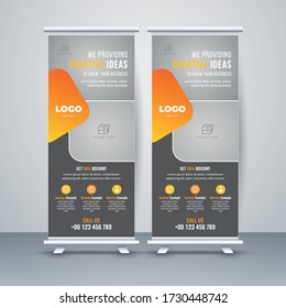 Roll up banner design print template