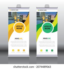 Roll up banner design print template