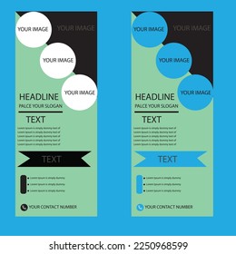 Roll up banner design print template