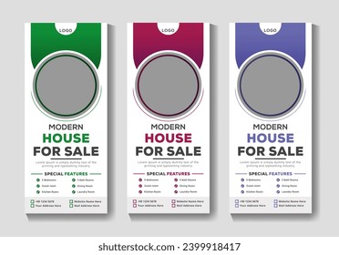 Roll up banner design print template
