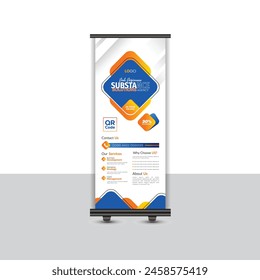 Plantilla de impresión de diseño de Anuncio enrollable