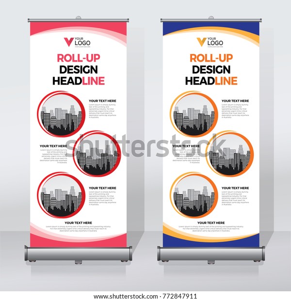 Roll up banner design\
print template