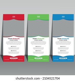 Roll up banner design, pull up, x banner, modern design for advertisement.
