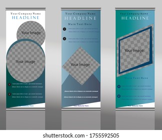 Roll Up Banner Design is related to business designing. this roll up banner you can use for the business. this is vector  design. EPS-10