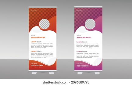 Roll up banner design and template 2022