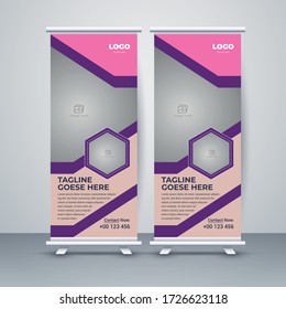 Roll up banner design template