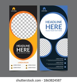 Bannerdesign-Vorlage aufrollen