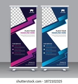 roll up banner design template