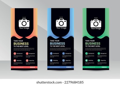 roll up banner design template