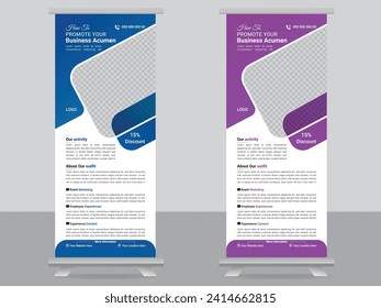 Roll up banner design template.