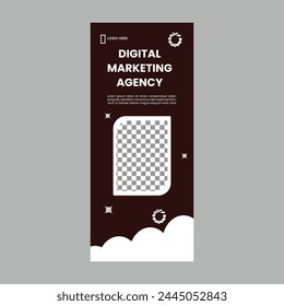Roll up banner design template