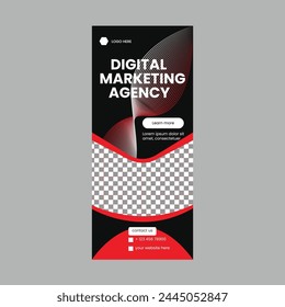 Roll up banner design template