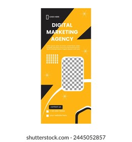 Roll up banner design template