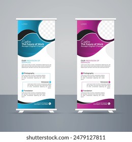 Roll up banner design template