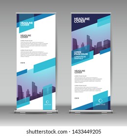 Roll up banner design template. Abstract background, business brochure, flyer, vertical, cover presentation, infographics, rectangle size.headline.
