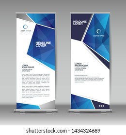 Roll up banner design template, abstract background, business brochure, flyer, vertical, cover presentation, infographics, rectangle size.