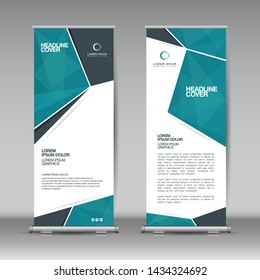 Roll up banner design template, abstract background, business brochure, flyer, vertical, cover presentation, infographics, rectangle size.