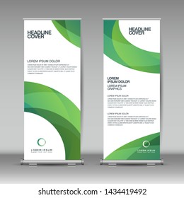 Roll up banner design template. Abstract background, business brochure, flyer, vertical, cover presentation, infographic, rectangle size.