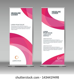 Roll up banner design template. Abstract background, business brochure, flyer, vertical, cover presentation, infographic, rectangle size.