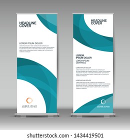 Roll up banner design template. Abstract background, business brochure, flyer, vertical, cover presentation, infographic, rectangle size.