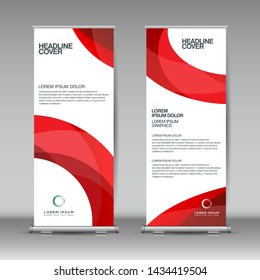 Roll up banner design template. Abstract background, business brochure, flyer, vertical, cover presentation, infographic, rectangle size.