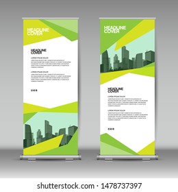 Roll up banner design template, abstract background, business brochure, flyer, vertical, cover presentation, infographics, rectangle size.