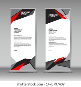 Roll up banner design template, abstract background, business brochure, flyer, vertical, cover presentation, infographics, rectangle size.