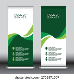 Roll up banner, modelo de design, plano de fundo abstrato, vetor, moderno, design de retângulo, ilustração, exterior, impressão, exposição mostra, Simples, puxar para cima, elemento gráfico, curva e triângulo, construção