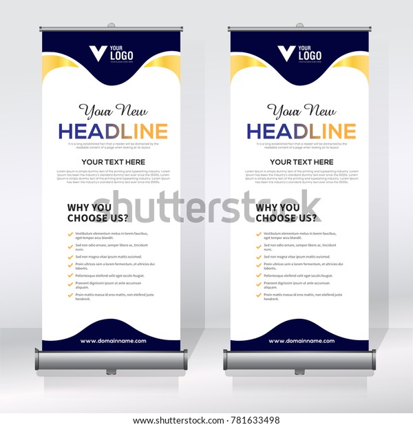 Roll up banner design\
template, abstract background, pull up design, modern x-banner,\
rectangle size.