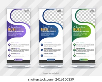 Planilla de diseño de banners. Información general corporativa para Presentación. Ilustración vectorial.