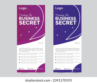 Roll Up Banner Design Template And Cover Design.