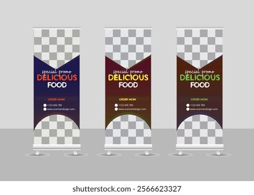 Roll up banner design template or Modern standee, flag banner, pull up design for print media. Business Roll up banner vertical template design, for brochure, business, flyer,