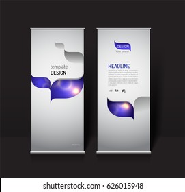 Roll up banner design template. modern luxury concept. suitable use for another print template. vector illustration file