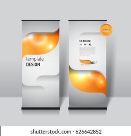 Roll up banner design template. modern luxury concept. suitable use for another print template. vector illustration file