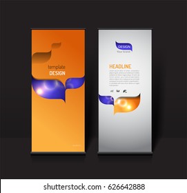 Roll up banner design template. modern luxury concept. suitable use for another print template. vector illustration file