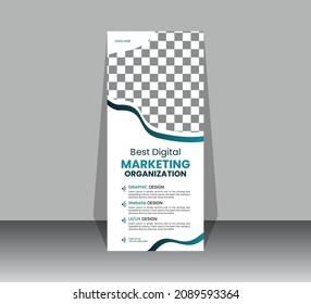 roll up banner design template set 