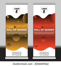 Roll up Banner design template vector