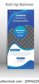 Roll up Banner design Template in Vector Shapes Used for Business corporate Commercial use.