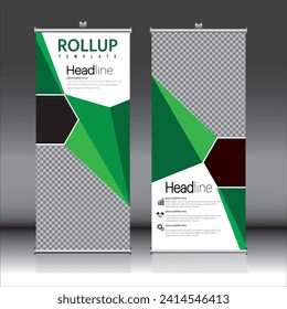 Roll, up, Banner, Vorlage, Flyer, Design, Business, Vertikal, Broschüre, Orange, Vektorgrafik, Mock-up, Blau, Display, Stand, Cover, Karte, Grafik, Druck, Präsentation, und, kreativ, abstrakt, geometrisch, Pos