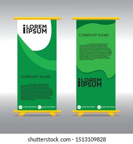 Roll up banner design template, vertical, abstract background, pull up design, modern x-banner, rectangle size