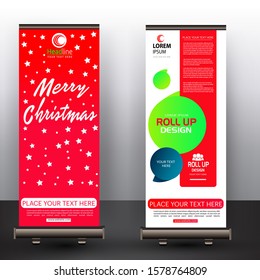 Roll up banner design template vertical abstract background pull up design modern roll up banner rectangle size