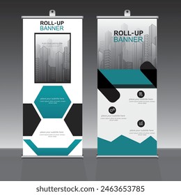 Plantilla de diseño de Anuncio enrollable, Vertical, fondo corporativo, diseño pull up, Vector, fondo geométrico abstracto, moderno x-Anuncio y Anuncio de bandera, tamaño rectangular.
