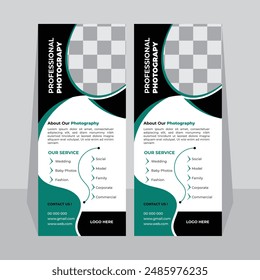Roll up banner design template, vertical, abstract background, pull up design, modern 