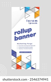 Modelo de design de banner, vertical, plano de fundo abstrato, banner x moderno, design geométrico